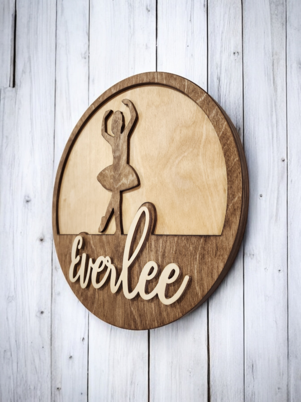 Personalized Ballerina Name Sign - Image 2