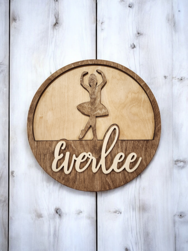 Personalized Ballerina Name Sign