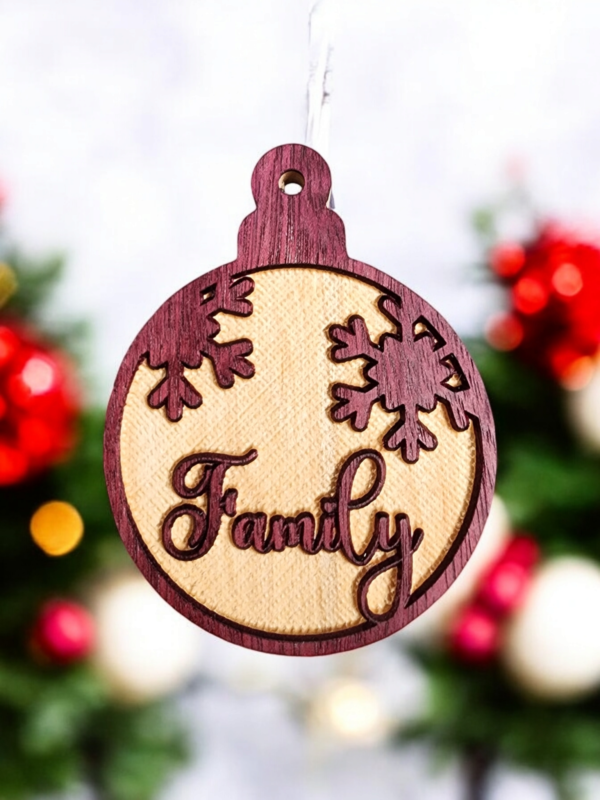 Personalized Purple Heart Ornament - Image 4